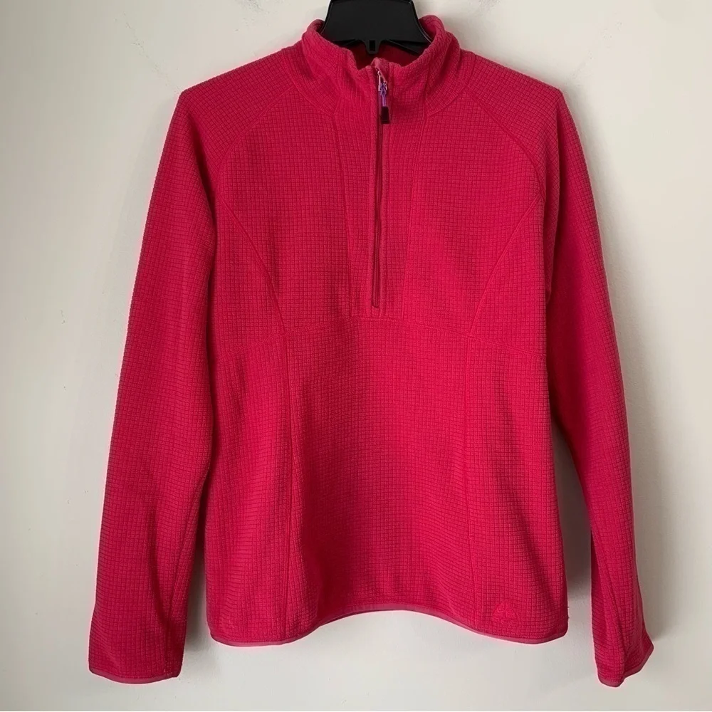 NIKE ACG Fleece Pullover Sweatshirt Red/ Pink Lightweight 1/4 Zip Therma Jacket